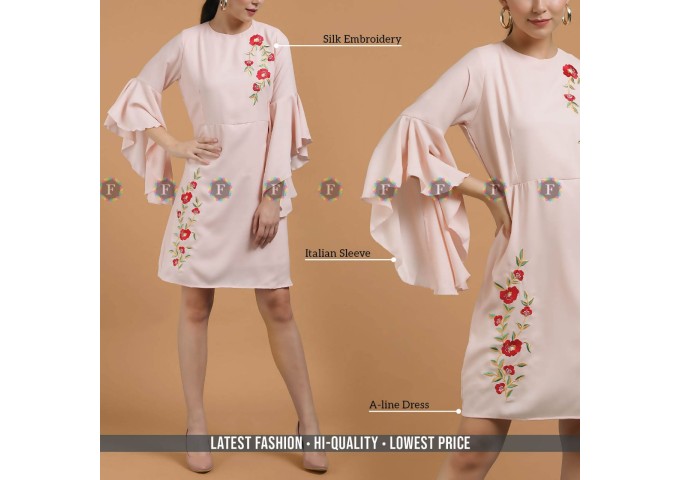 Embroidery Dress Premium Soft Georgette with Lining 3