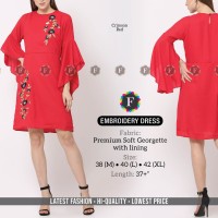 Embroidery Dress Premium Soft Georgette with Lining 4
