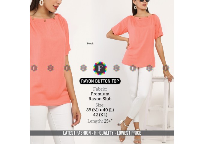 Premium Rayon Slub Button Top 1