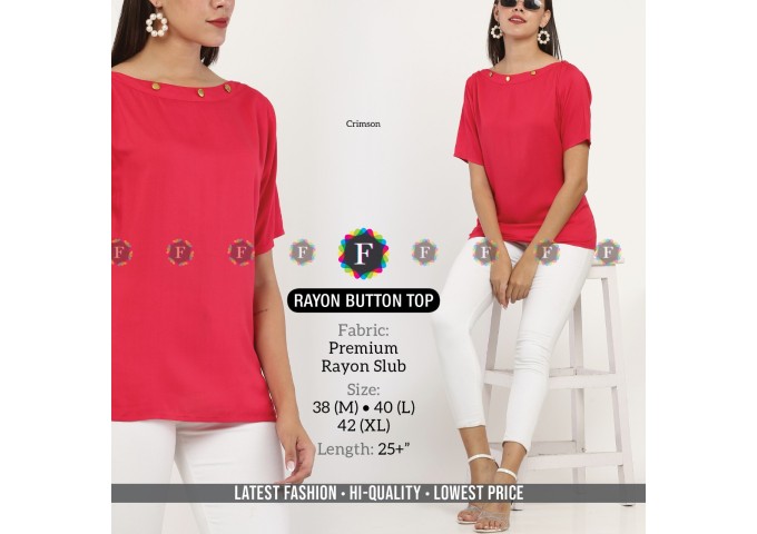 Premium Rayon Slub Button Top 5