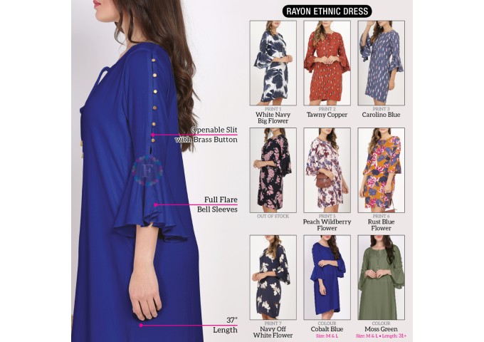 Rayon Ethenic Dress Premium Quality Textured Rayon 4