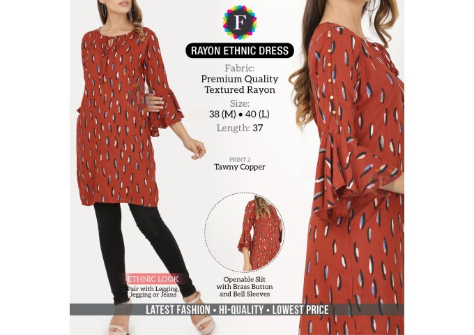 Rayon Ethenic Dress Premium Quality Textured Rayon 5