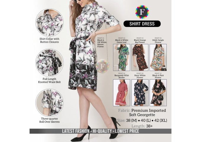 Premium Imported Soft Georgette Shirt Dress 2
