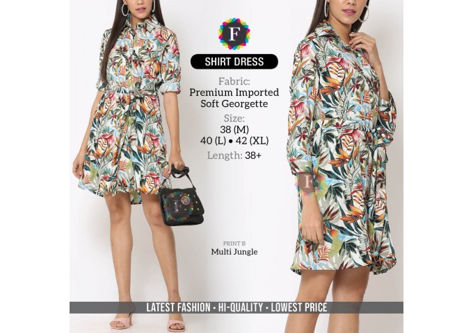Premium Imported Soft Georgette Shirt Dress 4