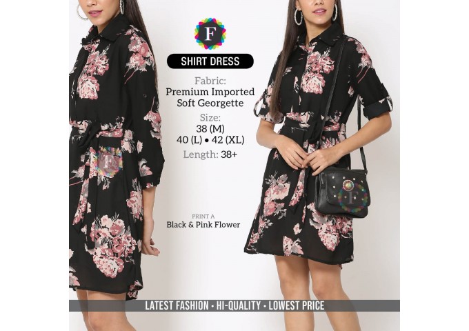 Premium Imported Soft Georgette Shirt Dress 5