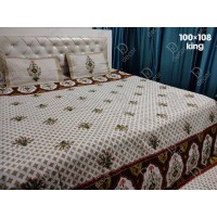 Dv Décor Products King Size ONE DOUBLE BED SHEET WITH TWO PILLOW COVERS 8