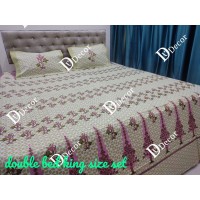 Dv Décor Products King Size ONE DOUBLE BED SHEET WITH TWO PILLOW COVERS 10