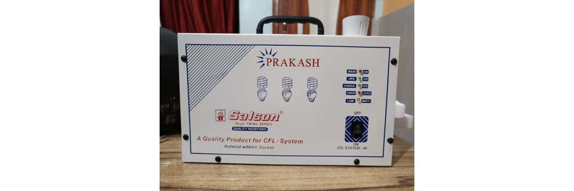 PRAKASH 55W CFL|LED UPS INVERTER FOR 4 LED 6 WITH BATTERY
