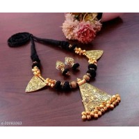 Silk thread Pendent Necklace and Earing 10