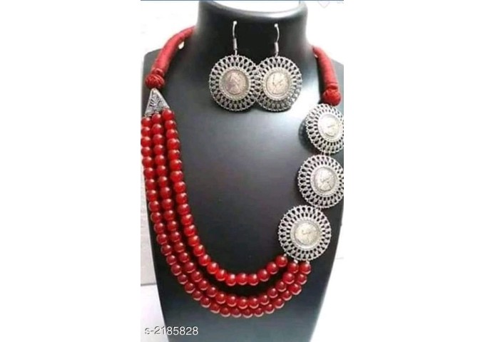 Original Elegant Gold Plated and Beads Metal Jewelry Set 1