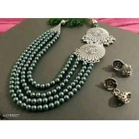 Original Elegant Gold Plated and Beads Metal Jewelry Set 6