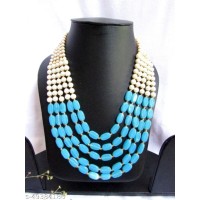 Original Elegant Gold Plated and Beads Metal Jewelry Set 9