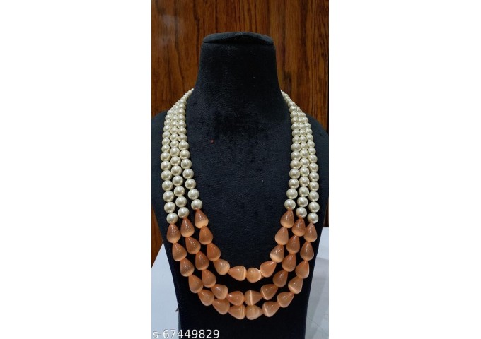 Original Elegant Gold Plated and Beads Metal Jewelry Set 13