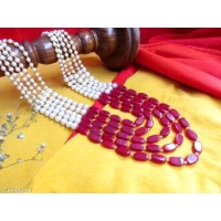 Original Elegant Gold Plated and Beads Metal Jewelry Set 21