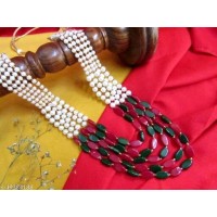 Original Elegant Gold Plated and Beads Metal Jewelry Set 22