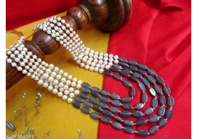 Original Elegant Gold Plated and Beads Metal Jewelry Set 30