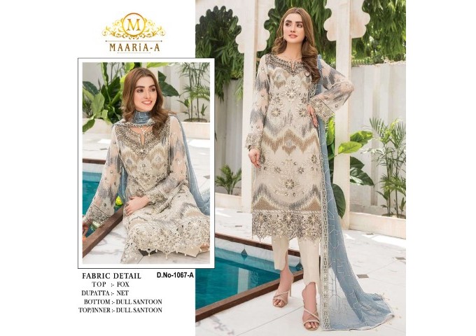 Maaria A DN 1067 Heavy Fox Georgette Suit with Embroidery Sequence Work 