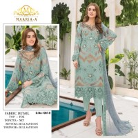 Maaria A DN 1067 Heavy Fox Georgette Suit with Embroidery Sequence Work Light Blue
