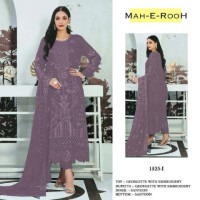DN 1525 Heavy Faux Georgette with 3mm Sequence Embroidered work & khatli work Suit Plazzo Light Purple