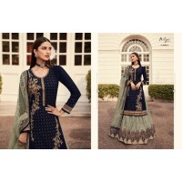 LT Fabrics Nitya Gharara Style Salwar Kameez Dark Green
