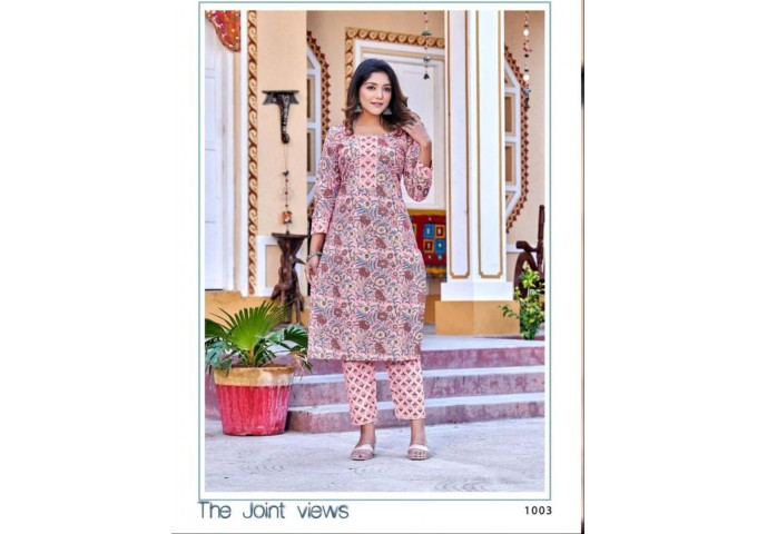 Cotton Vol 4 Summer Special Fancy Kurti with Bottom Pink