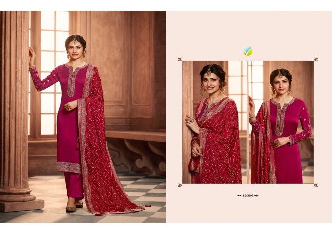 Vinay Kaseesh Satin With Embroidery Work suit Red