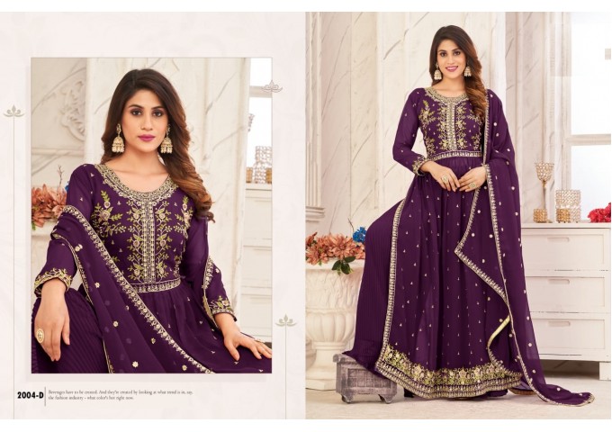 Nayra Vol 2 Blooming Fox Georgette With Sequins Embroidery work Salwar Kameez Purple