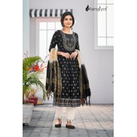 Rangmanch Vol 2 Heavy Rayon 14 Kg With Gold Print And Hand Work Black