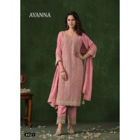 Vipul fashion Ayanna Fashionable Embroidery sequence work Salwar Suits Pink