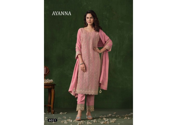 Vipul fashion Ayanna Fashionable Embroidery sequence work Salwar Suits Pink