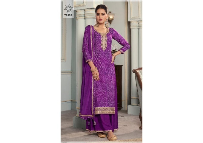 Vinay Fashion Kuleesh Muga Salwar kameez Suits Purple