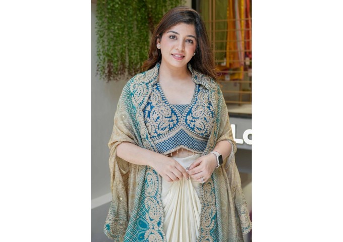 LFH BE DN 339 EXCLUSIVE THREE PIECE WESTERN OUTFIT FOR DESIGNER LOOK MULTI COLOR