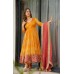 LFH DN 5097 DESIGNER ANARKALI GOWN CHINON WITH EMBROIDERY WORK ORANGE|RED