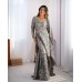 LFH LG DN 1923 FANCY FAUX GEORGETTE WITH SEQUENCE EMBROIDERED AND ORIGINAL MOTTI HANDMADE WORK TOP AND PENT WITH DUPATTA GREY