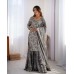 LFH LG DN 1923 FANCY FAUX GEORGETTE WITH SEQUENCE EMBROIDERED AND ORIGINAL MOTTI HANDMADE WORK TOP AND PENT WITH DUPATTA GREY