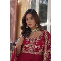 DN 9224 Anarkali Gown With Embroidery Work