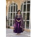 DN 9224 Anarkali Gown With Embroidery Work Purple