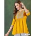 Designer Rayon Tunic Tops with Embroidery Work Multi Color