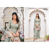 Palazzo Sharara Viscose Georgette Suit Gre|Green