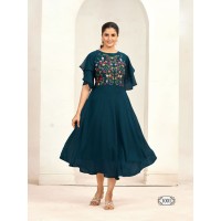 Summer Kurti Heavy Georgette Butti  With Inner Stitched Collection Green