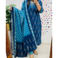 Brand Showroom Piece Original Embroidery Suit Sky Blue