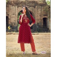 KANISHA VOL 1 HEAVY 14 KG RAYON WITH FOIL RED