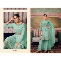 Maisha Salwar Suit  DN 11065 Frock Suite Green