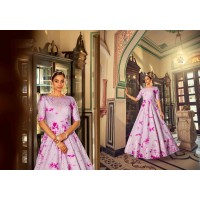 Shibori Print with Sequence Embroidered Work Anarkali Suit Shine Pink