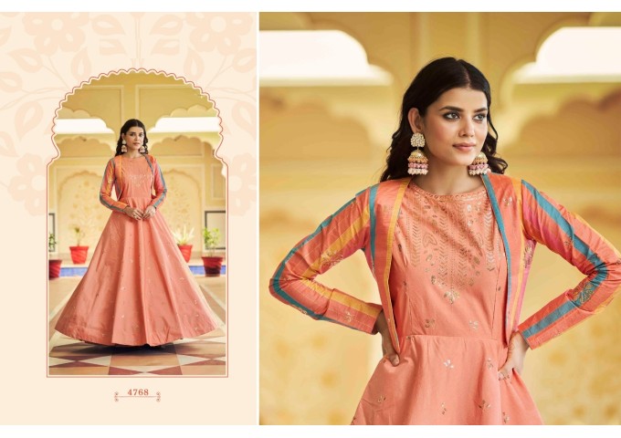 Anarkali Gown with Koti DN 4761 Suit