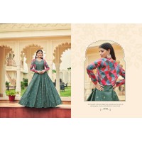 Anarkali Gown with Koti DN 4761 Suit Green|Pink