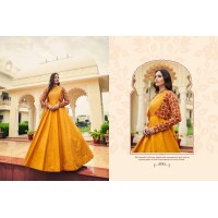 Anarkali Gown with Koti DN 4761 Suit Yellow