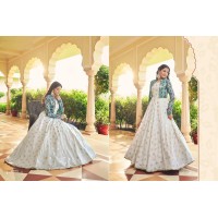Anarkali Gown with Koti DN 4761 Suit White