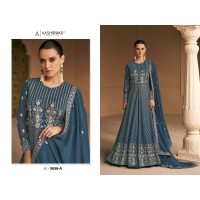 Aashirwad  Creation Almora DN 9656 Gown Suit Blue