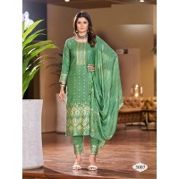 Masmin Vol 2  Readymade Salwar Suit Green